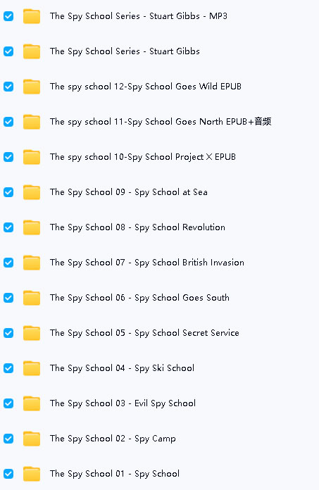 《spy School 间谍学校》13部 Mobi+epub+音频mp3 埃德加·爱伦·坡奖提名：美国青少年间谍冒险小说